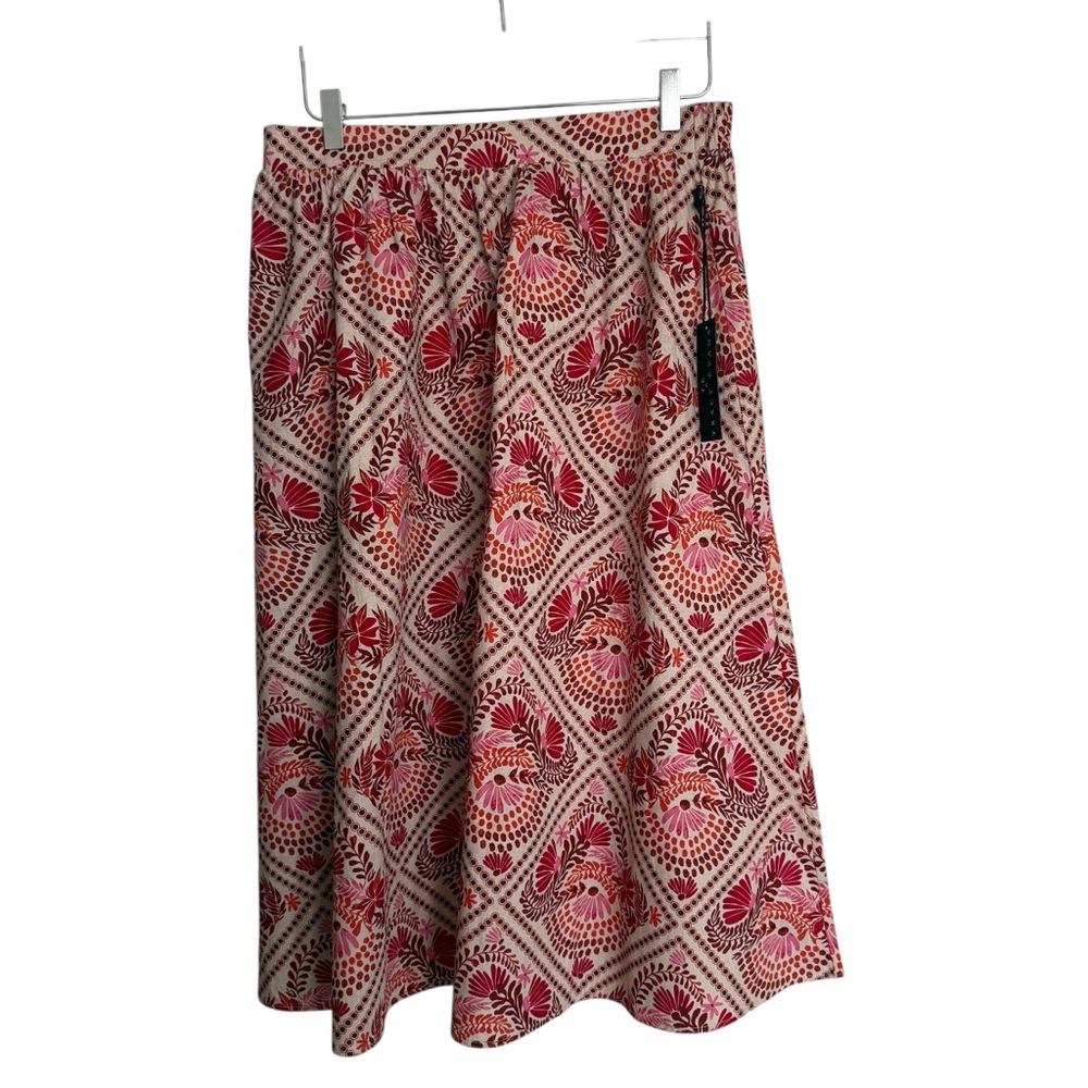 TE Tracy Evans Floral Patterned Midi Skirt